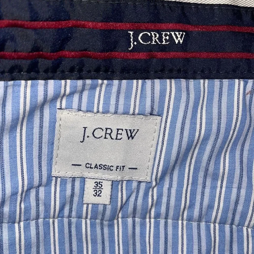 J Crew Mens Coin Pocket Straight Classic Fit Chino Pants‎ Cream Size 35